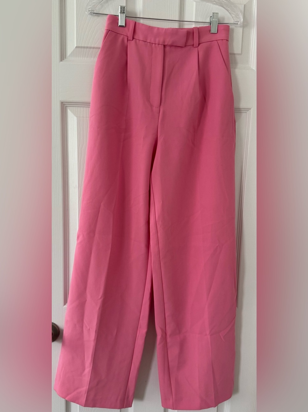Zara Pink Wide-Leg Trousers